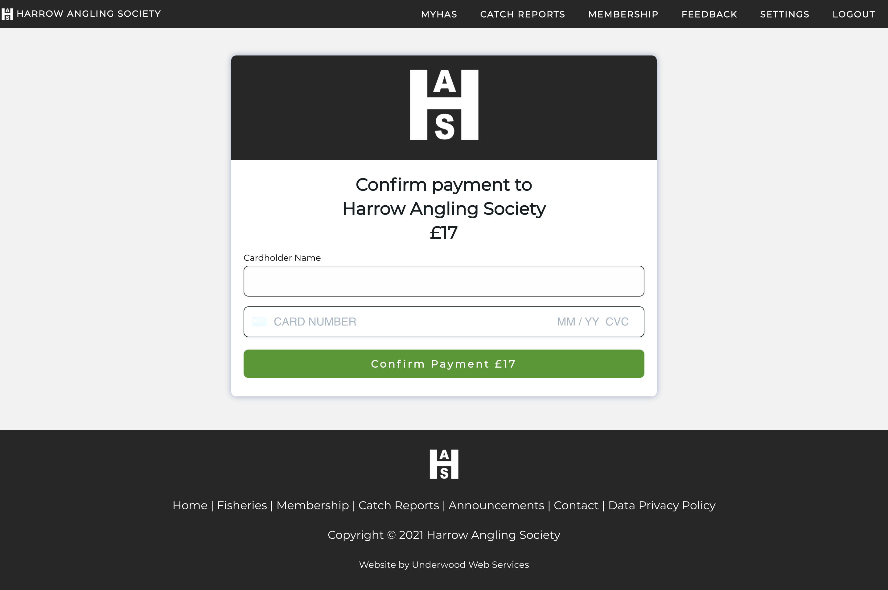 website integrated checkout