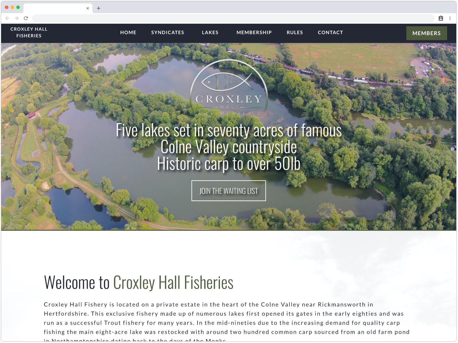 Croxley Hall Fisheries portfolio